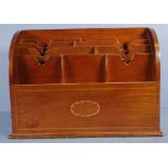 Vintage Sheraton style wooden desk filing box