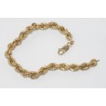 9ct yellow gold twist bracelet