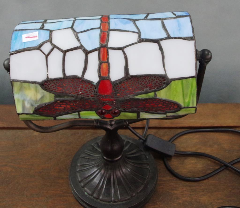 Leadlight dragonfly lamp - Image 5 of 6