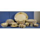 Sixty three piece Royal Doulton wattle dinner set