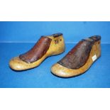 Vintage pair of child's shoe lasts