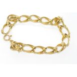 18ct yellow gold open link bracelet