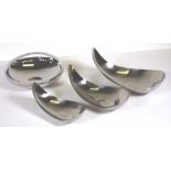 Four Georg Jensen stainless steel bowls