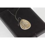 Boxed Bunda silver necklace