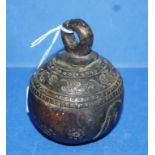 Antique cast metal cow bell