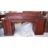 Early Victorian mahogany pedestal sideboard