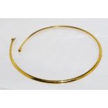 Italian 18ct yellow gold omega necklace