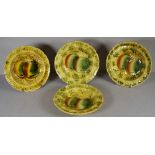 Set four Sarreguemines ceramic dessert bowls