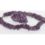 Amethyst necklace and bracelet set