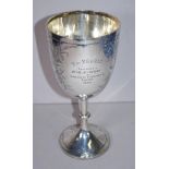 Victorian sterling silver chalice