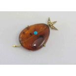 Baltic honey amber pendant