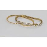 Silver gilt and cz bracelet