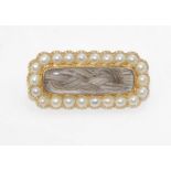 Georgian 12ct yellow gold and pearl brooch