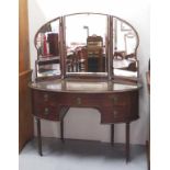 Vintage oval top dressing table