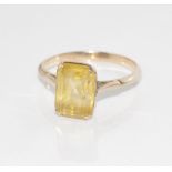 9ct yellow gold and citrine ring