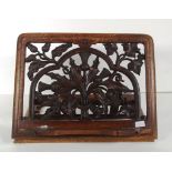 Vintage carved wood book rest