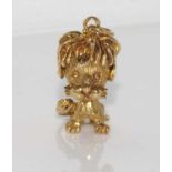 9ct yellow gold Lion charm/pendant