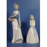 Two Spanish porcelain lady figurines