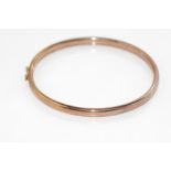 Vintage Italian 9ct gold hinged bangle