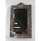 Edward VII sterling silver framed wall mirror