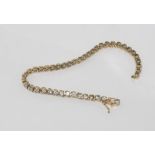 Gold tennis bracelet set with czs