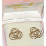 Boxed 9ct gold earrings