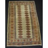 Middle Eastern fine weave Turkoman Tekke wool rug