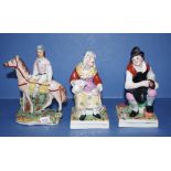 Three antique English ceramic figures