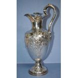 Mid Victorian sterling silver ewer