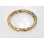 Antique 15ct gold, silver filled hinged bangle