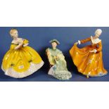 Three Royal Doulton lady figurines