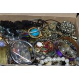 Box filled with costume jewellery