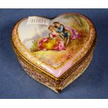 Vintage handpainted ceramic trinket box