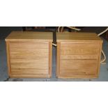 Pair of contemporary bedside cabinets