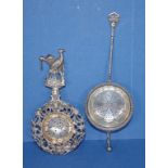 Two Dutch tea strainers