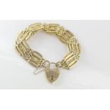 Good 9ct gold gatelink bracelet