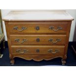 French provincial style chest of drawers