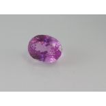Unset oval kunzite (approx 9.8ct)