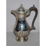Late Victorian sterling silver hot water pot