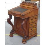 Victorian walnut davenport desk