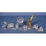 Quantity of mostly Swarovski figurines & ornaments