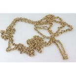 Vintage 9ct yellow gold muff chain