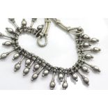 Vintage silver necklace in tribal style