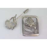 Silver Australian waratah brooch