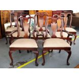 Eight matching mahogany dining chairs