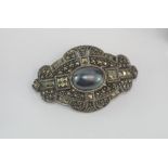 Sterling silver JJ (Judith Jack) brooch