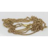 Vintage gold plated muff chain