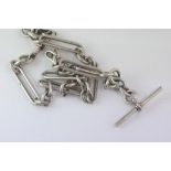 Antique hallmarked silver Albert watch chain