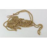 9ct yellow gold muff chain