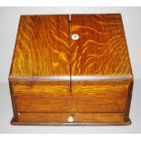 Victorian English oak desk compendium